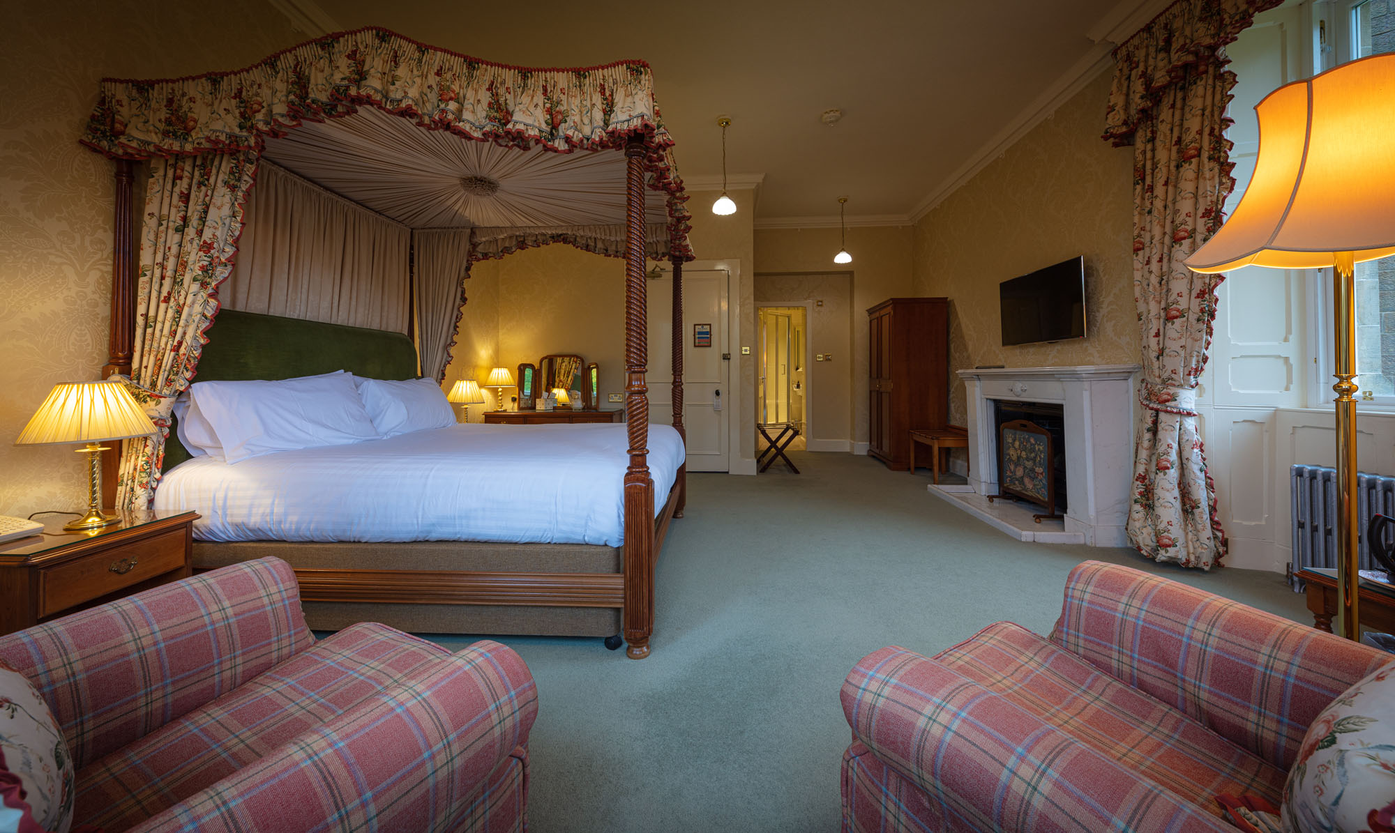 Bedrooms at glengarry castle hotel