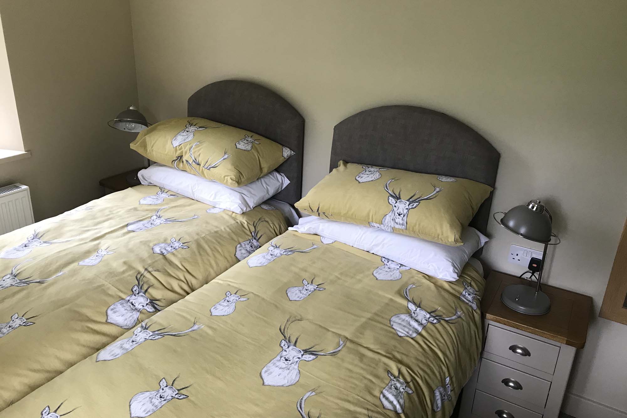 Two single beds in twin bedroom